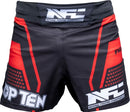 MMA-Shortsit - TOP TEN - 'NFC' - Musta/Punainen