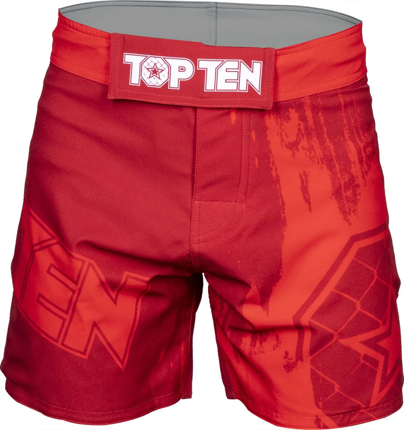 MMA-Shortsit - TOP TEN - 'Power Ink' - Punainen