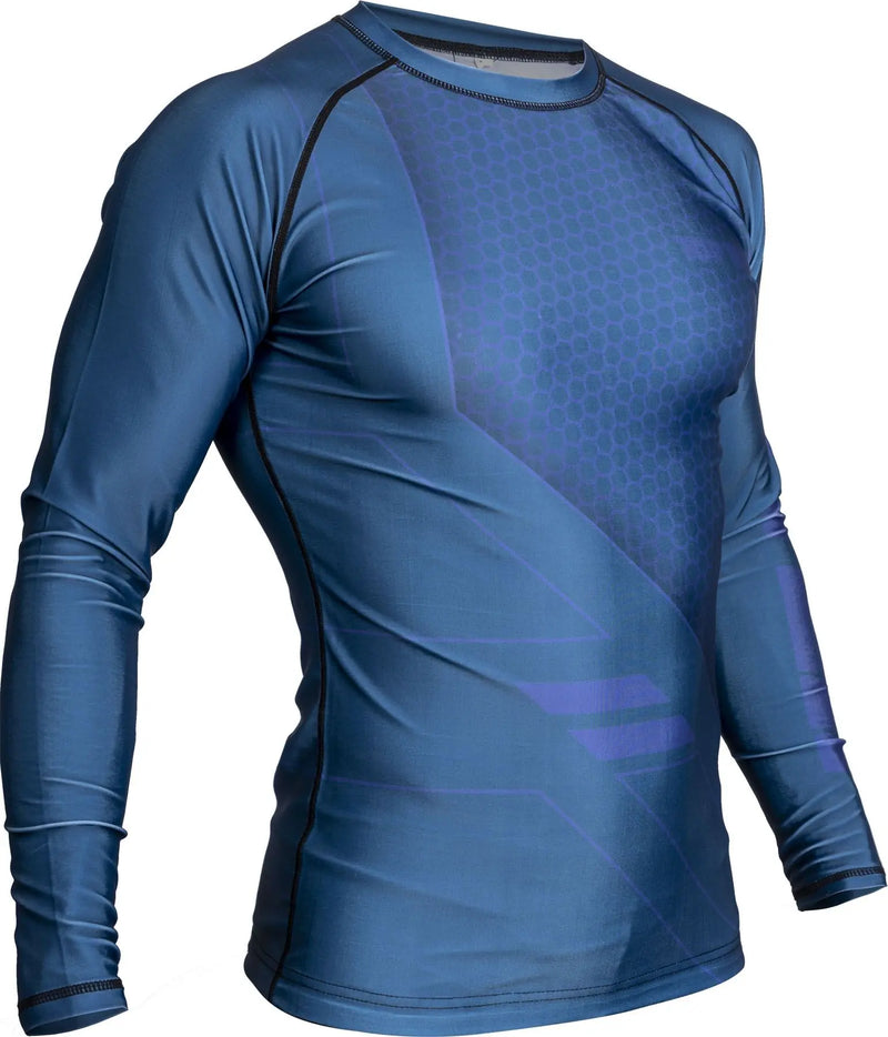 Rash Guard - TOP TEN - 'COMBat' - Pitkähihainen - Sininen