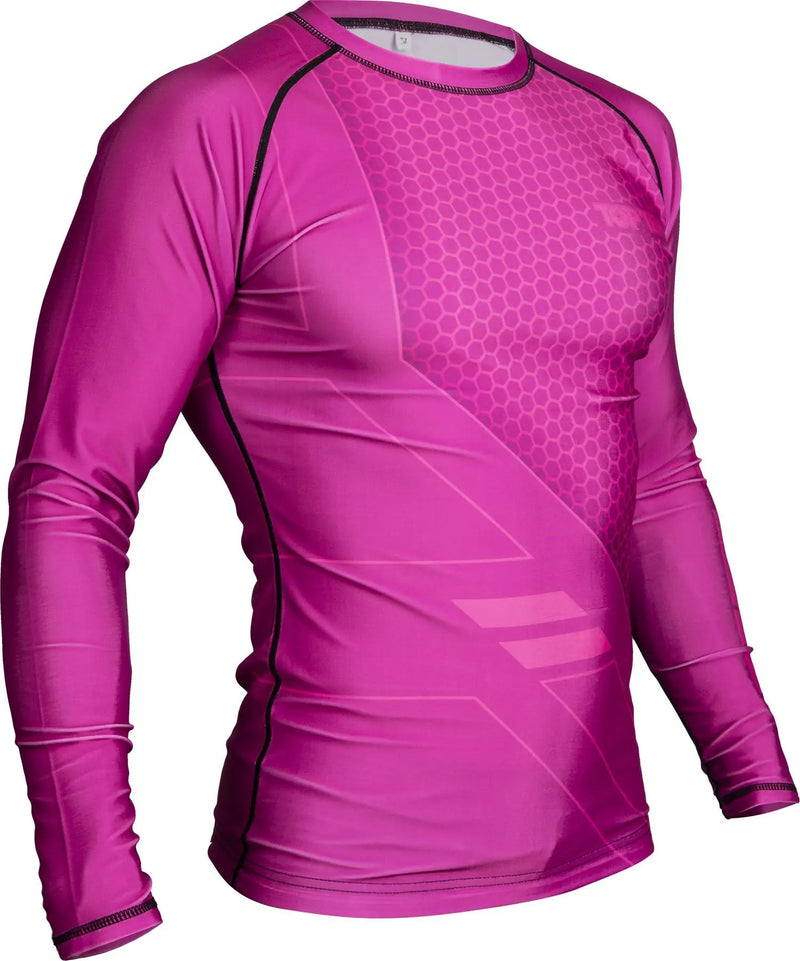 Rash Guard - TOP TEN - 'COMBat' - Pitkähihainen - Pinkki