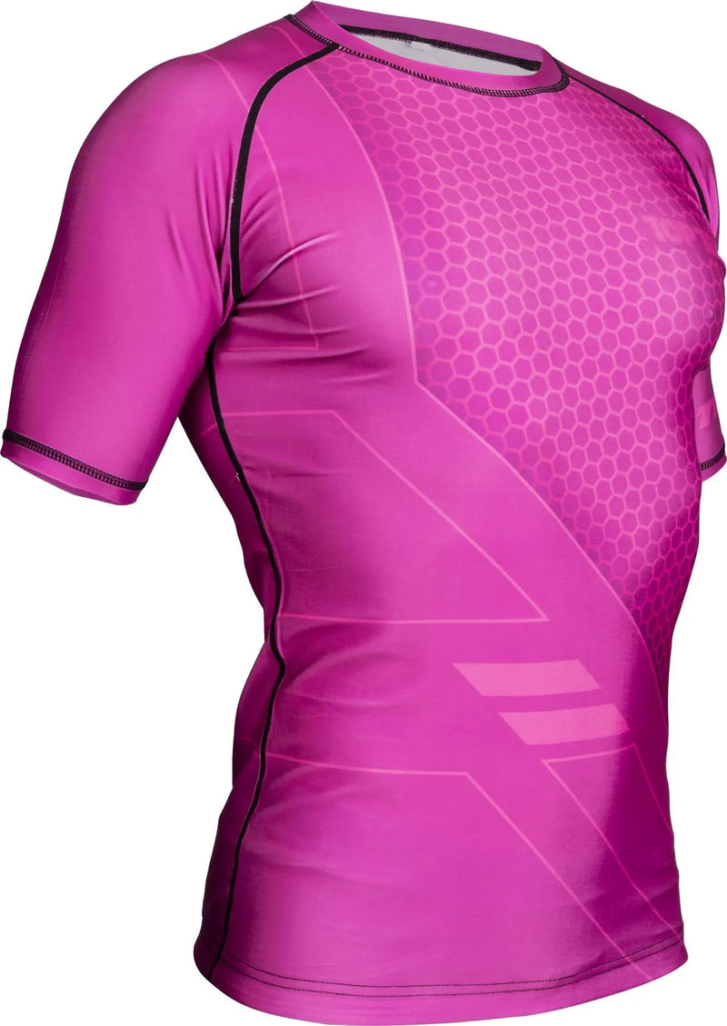 Rash Guard - TOP TEN - 'COMBat' - Lyhythihainen - Pinkki