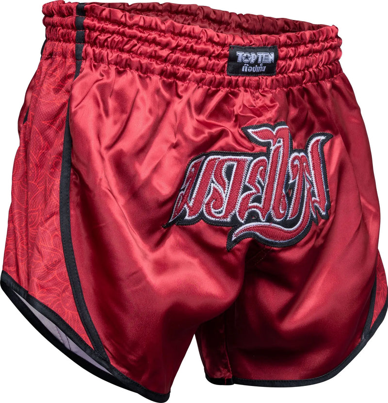 Muay Thai Shortsit - TOP TEN - 'Nong Han' - Burgundy