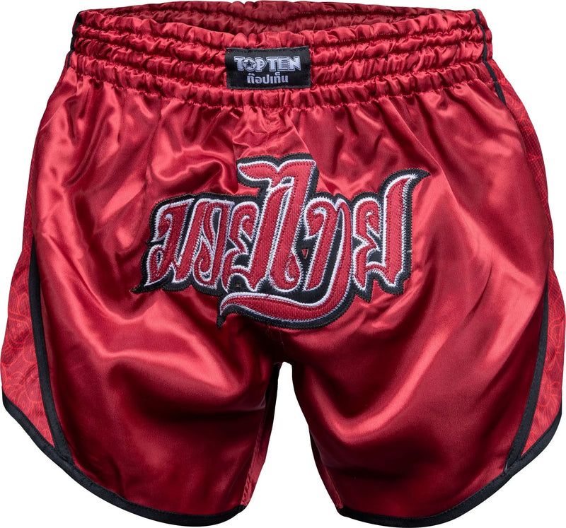 Muay Thai Shortsit - TOP TEN - 'Nong Han' - Burgundy