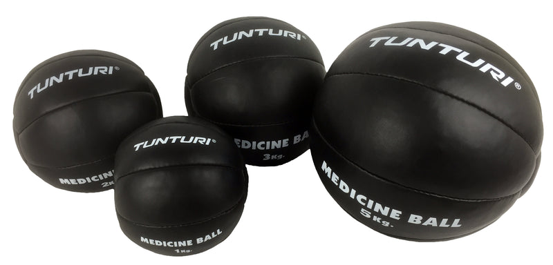 Medicinbold - Tunturi - Medicine Ball - Sort - Læder