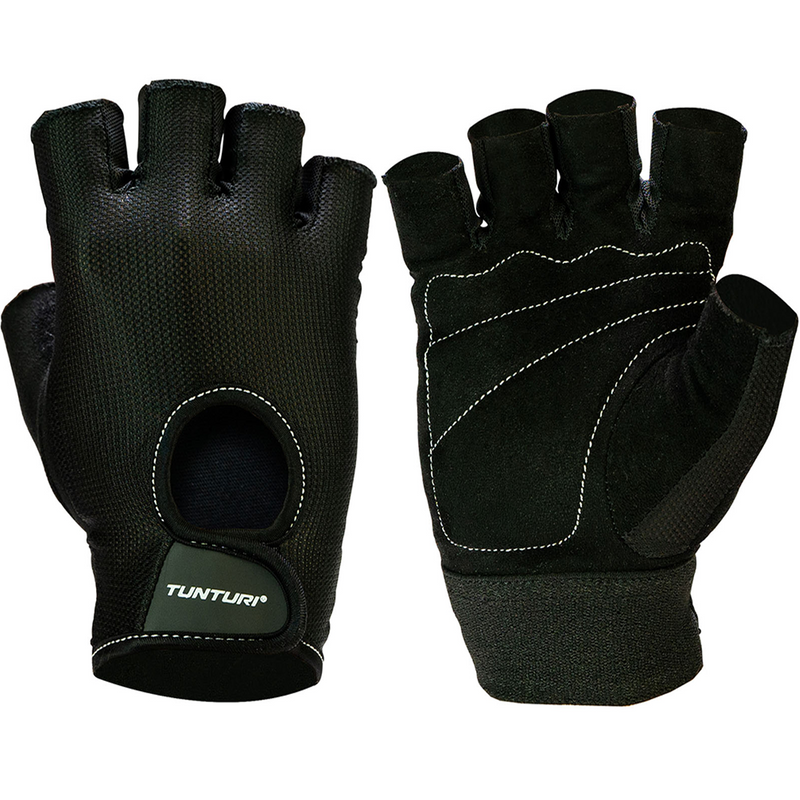 Painonnostohanskat - Tunturi - Fitness Gloves Easy Fit Pro - Musta