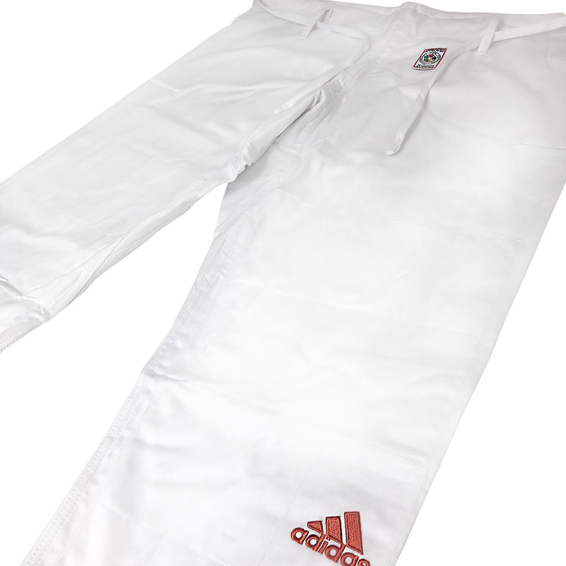 Adidas judo gi - Champion 2.0 - IJF Red Label- Slim Fit - Valkoinen/punainen