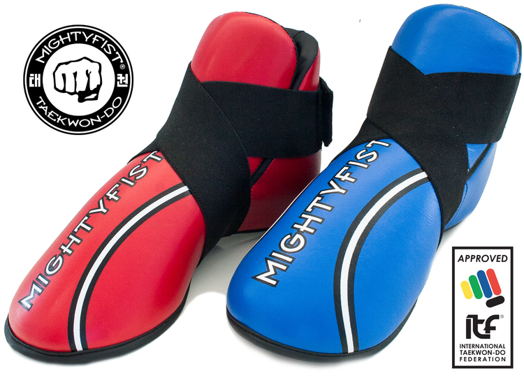 Taekwondo Foot Protector - Mighty Fist - 'ITF' - Blue