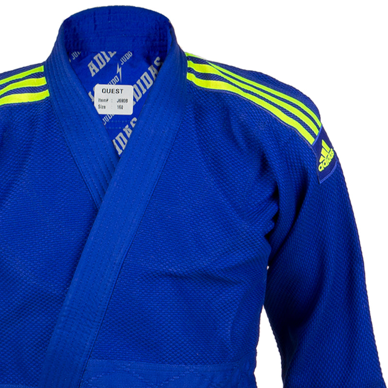 Judogi - Adidas - Quest J690 - Sininen/Keltainen