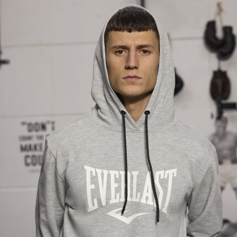 Hoodie - Everlast - 'Iconic Maximized Logo' - Grey