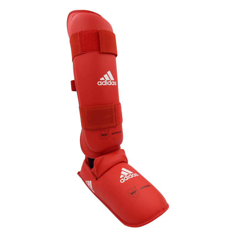 Benbeskytter m. fod - Adidas - WKF - Rød
