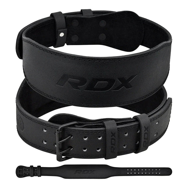 Weightlifting Belt - RDX - Leather 4 Inch - Black