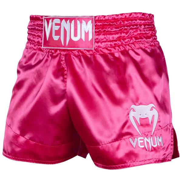 Muay Thai-Shortsit - Venum - 'Classic' - Pinkki-Valkoinen