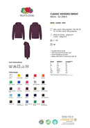 Huppari - Fruit of the Loom - 'Classic' – Harmaa