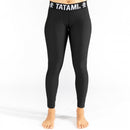 Grappling Tights - Tatami Spats - Ladies Black Minimal Spats