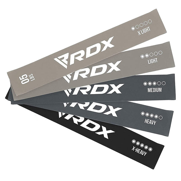 Vastuskuminauhasetti - RDX - Multigrey - 5 kuminauhaa