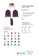 Huppari - Fruit of the Loom - 'Classic' - Valkoinen