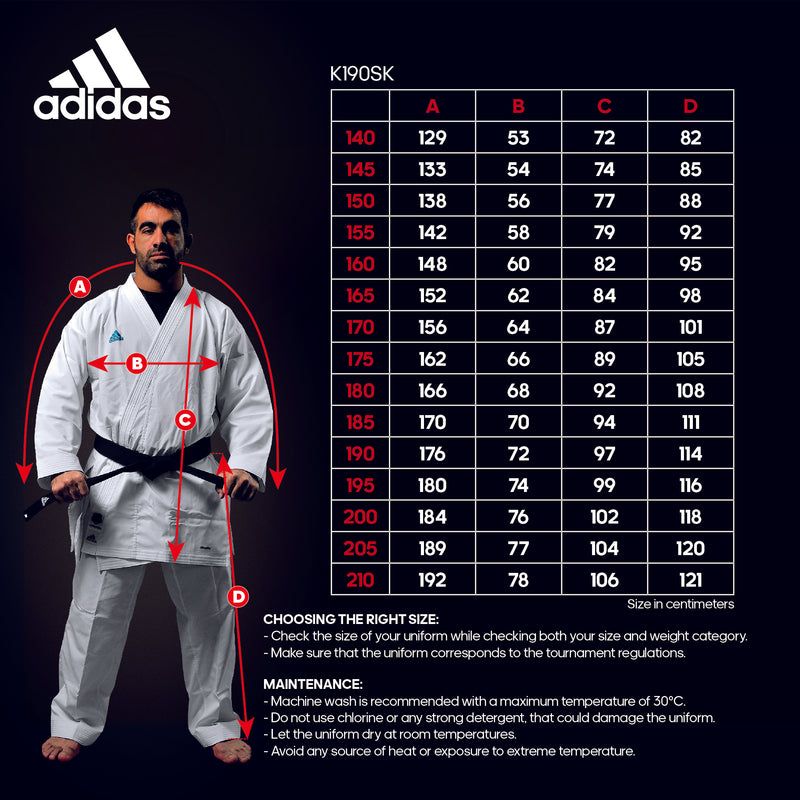 Karate Gi - Adidas - Revoflex - Karatepuku - Valkoinen-Punainen