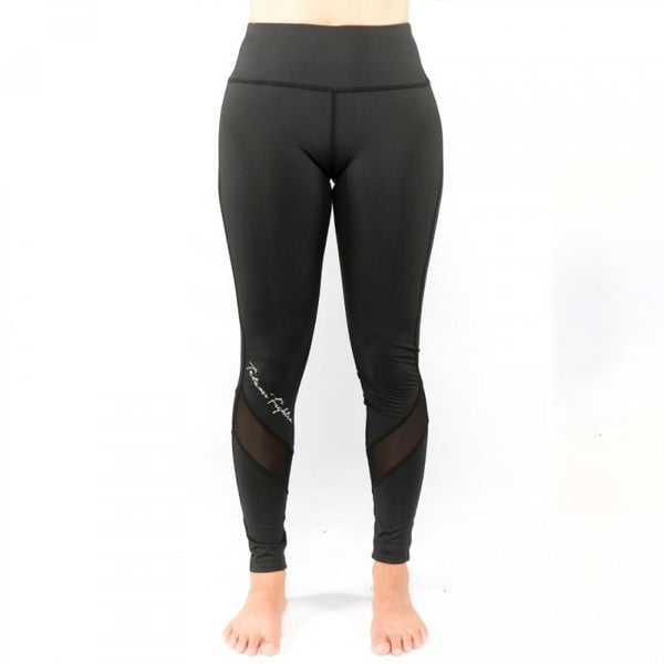 Grappling Tights - Tatami Spats - Ladies Black Script Spats