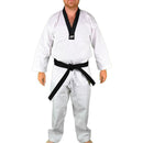 Taekwondopuku - Nippon Sport Dobok - Kwaido Mustat kaulukset - Valkoinen