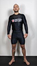 Rash Guard - Nippon Sport - 'Pitkähihainen' - Musta