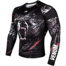 Rashguard - Venum - Grizzli - pitkähihainen - Musta-Valkoinen