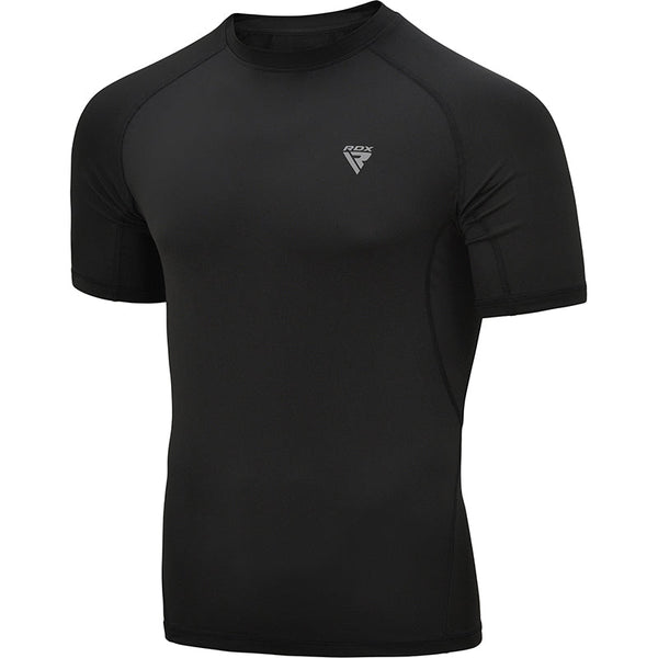 Rash Guard - RDX - 'T15' - Lyhythihainen - Musta