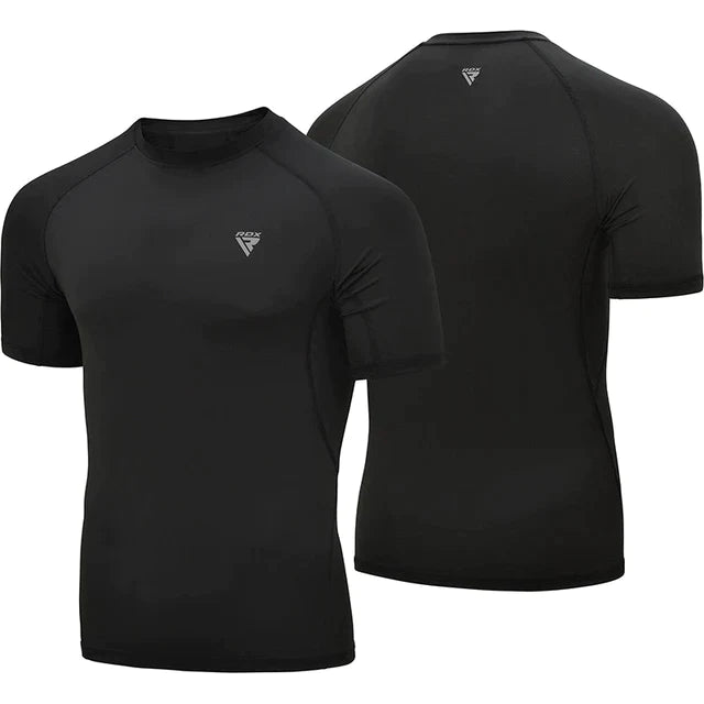 Rash Guard - RDX - 'T15' - Lyhythihainen - Musta