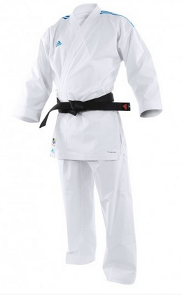 Karate Dragt / Gi - Adidas Karate - Adilight -White / Blue