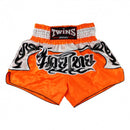 Muay Thai shortsit - Twins - "TTBL 75 Fancy" - Oranssi