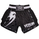 Muay Thai-Shortsit - Venum - 'Giant' - Musta-Valkoinen