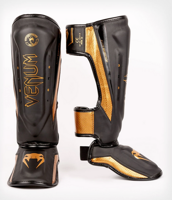 Shin Guard - Venum - 'Elite Evo' - Black/Bronze